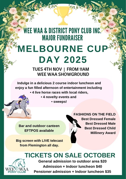 Wee Waa District Pony Club Melbourne Cup Fundraiser