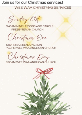 Presbyterian and Anglican Christmas Church Services