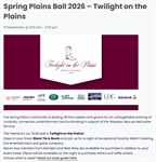 Spring Plains Ball 2026 - Twilight on the Plains